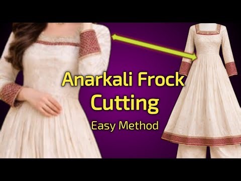 Designer Anarkali Frock Cutting | Full Detailed Tutorial ✂️ For Beginners ✨