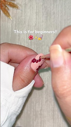 Easy Flower Nail Art Using a Toothpick 🌸 | Beginner Friendly #nails #nailinspo #shorts #diy
