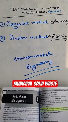 municipal solid waste disposal method#environmental #wastemanagement #civilengineering