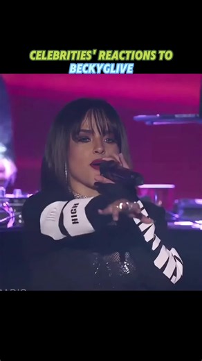 BeckyG#CelebritiesReact #BeckyGLive #CelebrityReactions #LivePerformance #LatinPop