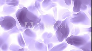 Seamless smooth, abstract background featuring soft, flowing shapes in shades of purple and white loop, resembling liquid or light reflections.