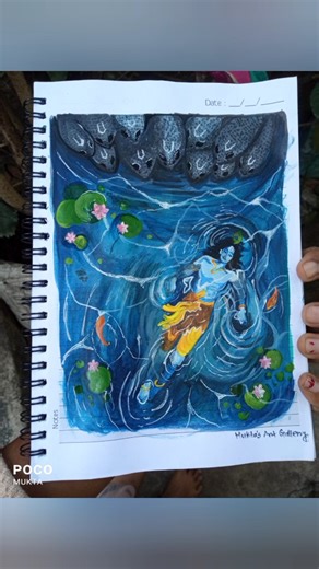 muktadas2002 on Instagram: "Krishna 💙🙏#muktasartgallery #lovehim #painting🎨 #krishna #harekrishna #radheradhe🙏 #viralreels #artvideos #artandcraft #instatoday #instaartwork"