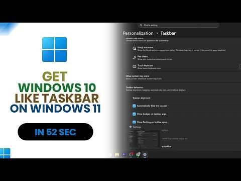 How to get Windows 10 like Taskbar on Windows 11