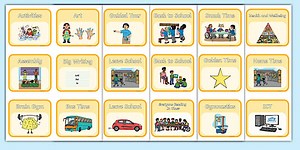 Year 1 And 2 Visual Timetable