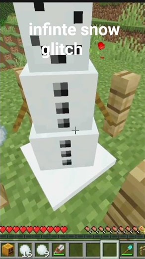 infinte snow glitch 🥀 #shorts #minecraft