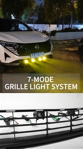 JIUGUANG LIGHTING on Instagram: "LED Grille Light System — Sync. Shine. Stand out. 💡 Install multiple lights as one integrated system — controlled with a single smart box. 🔸25W High Brightness Output 🔸3 colors × 7 lighting modes × wireless control 🔸10–30V Wide Voltage | Plug-and-Play Ready 🔸Multi-Mount Design for Trucks, SUVs & More 🏭 Built Where Ideas Become Reality From design to final assembly, every light is developed in our own facility — ensuring quality that professionals trust and 