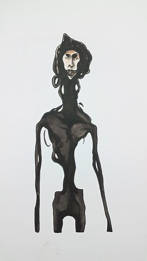 Drawing The Locust from Doctor Nowhere 😨 #doctornowhere #theboiledone #thelocust #horror #creepy