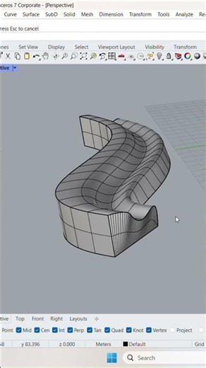loft in rhinoceros-Tutorial #shortvideo #rhino