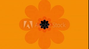 Set of center wipe transitions of flower graphics animated on transparent background with an alpha channel. 5 types of the color pattern included.