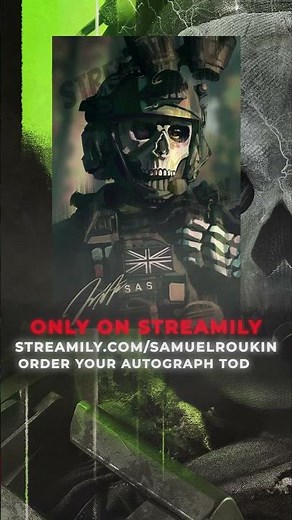 Samuel Roukin aka Simon "Ghost" Riley is on Streamily with NEW PRINTS!