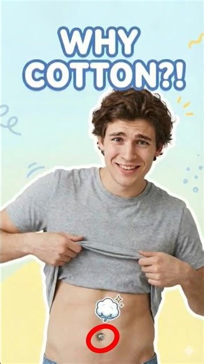 Why Does Cotton Appear in Your Belly Button? 😅#DidYouKnow#WeirdFacts#HumanBody#Relatable#Shorts