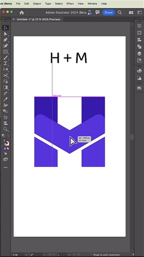 Hazem Malkawi on Instagram‎: "How to design H+M logo in few steps in adobe illustrator تصميم شعار مكون من حرفين على برنامج ادوبي الستريتور #hazemmalkawi #hazemmalkawi1"‎