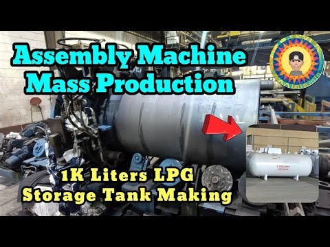 Cooking Gas Tank Making - Manual tank making using the assembly machine.