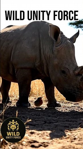 The Incredible Moment a Baby Rhino Saves Wounded Bird from Mud Pit, an animal-to-animal rescue