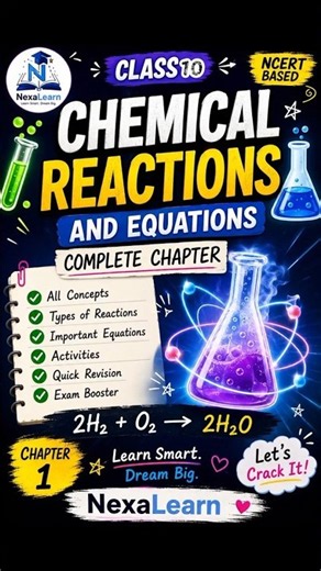 📚 Chemical Reactions & Equations | Class 10 Science | Complete Notes