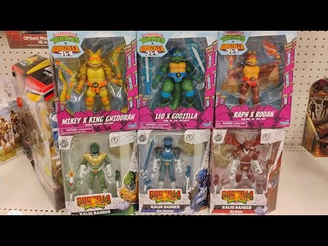 Godzilla x MMPR. & Godzilla x TMNT action figures 