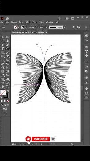 Adobe illustrator tutorial | butterfly design by arc tool |