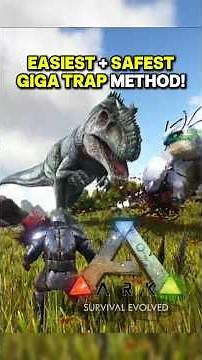 How to tame Giga, Easiest and Safest Giga Trap Method #ark #arksurvivalevolved #shorts #arksurvival