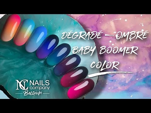 Ombré gradient baby boomer color all semi-permanent