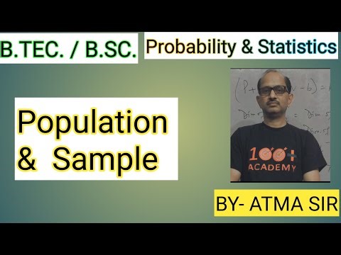 B.TEC.|| Statistics & Probability|| Population & Sample. ‎‎⁨@AtmaAcademy⁩ 
