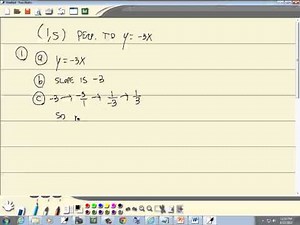 College Algebra Homework - Parallel and Perpendicular Lines - P0266693