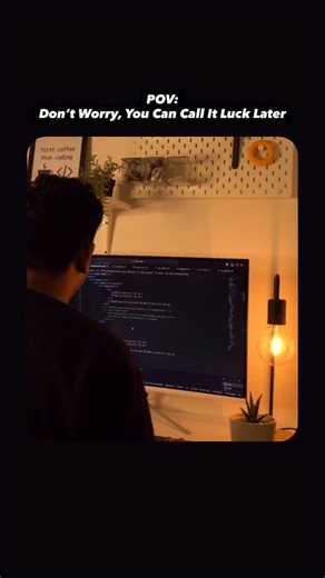 They see your results but not the nights you worked from cafes, coding from Airbnbs, or the ideas you chased even on vacations. They’ll call it luck one day. But you’ll know it was just you showing up again and again, no matter where you were, no matter how tired you felt. That’s what building really looks like. It’s messy. It’s uncertain. But it’s yours. Keep going 🔥 #coding #founder #digitalnomadlifestyle | Code With Harshad