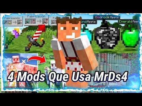 😱TOP 4 MODS QUE USA MRDS4 para Minecraft pe/Bedrock 1.17