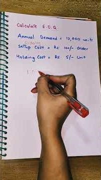 Economic Order Quantity #eoq #economicorderquantity #inventorymanagement #ugcnet2025