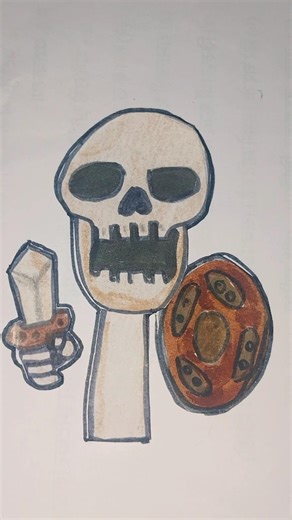 RAAAH! 💀 Sprunki OC Skeleton Banging Shield Phase 2 Puzzle Art 🧩 #Shorts