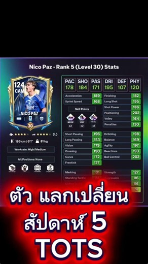 นักเตะ แลกเปลี่ยน สัปดาห์ 5 TOTS #fcmobile #fifamobile