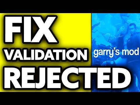 How To Fix Steam Validation Rejected Garry's Mod (EASY!)