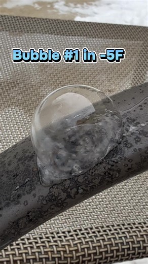 I finally got to try blowing bubbles in sub-zero temperature. I tried to through boiling water- nothing special happened, tried to mist the air- again- nothing exciting but with bubbles- I can see how it starts crystallizing and freezes over. What have you tried when it was freezing? Did it work? #freezing #frozenbubble #soapbubbles