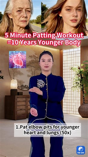 5 Minutes Tai Chi Patting= 10 Years Younger Body #taichiforbeginners #taichi #antiaging #dailyroutine #health