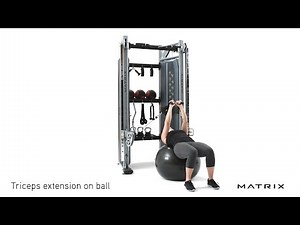 Triceps Extension with Stability Ball Exercises | Versa Functional Trainer | Matrix Fitness