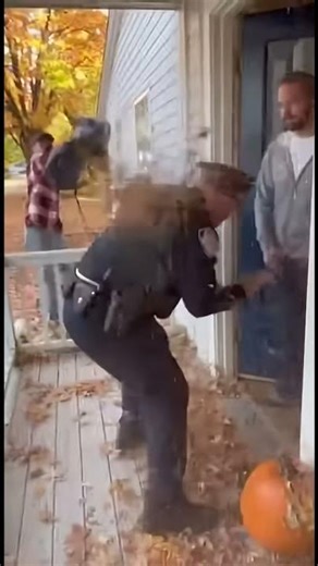 Police Officer Meets His Match Against Angry Neighbor #shorts #prank