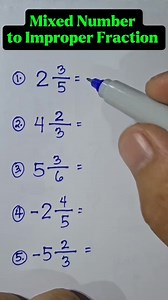 1.5M views · 7.6K reactions | Mixed Number to Improper Fractions #forselectednumbersonly #mathstutor #matheducation | Mathematics Tutorial | Facebook