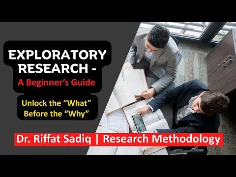 Exploratory Study – Research Methodology Dr riffat Sadiq Lecture 13