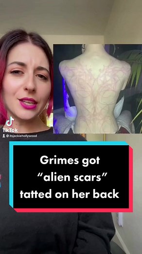 Unique Alien Finger Tattoo by Grimes - Hollywood Report