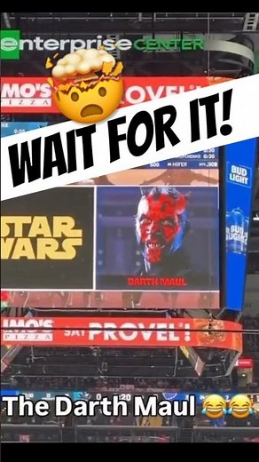 DARTH MAUL on the Jumbotron & the Crowd Went INSANE #starwars #hockey