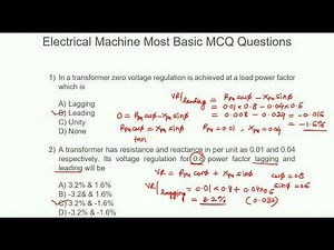 Electrical Machine Most Basic Multiple Choice Questions (Hindi)