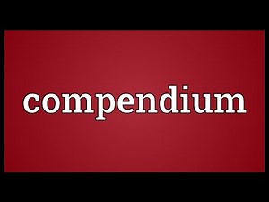 Compendium Meaning