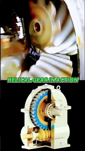 Helical Gear Explained ⚙️ | Real vs. 3D Animation #shorts #mechanics #engineering #3danimation