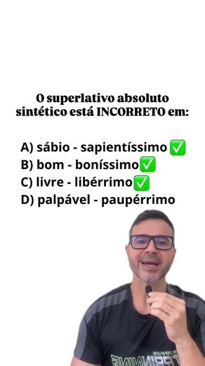 Superlativo absoluto sintético #português #dicasdeportugues #superlativo #gramatica #concursopublico