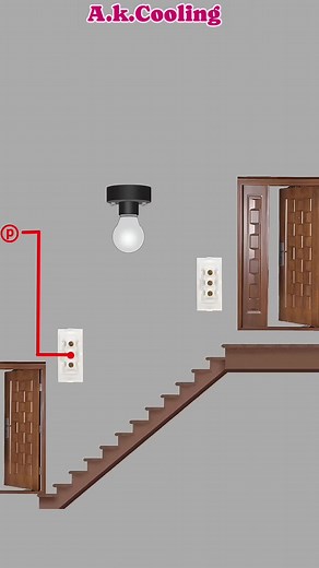 79K views · 824 reactions | Two way stairs switch installation 3d Diagram | A.K. Cooling | Facebook