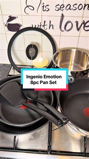 Massive discount on the Ingenio Emotion 8 Piece Pan Set! Durable stainless steel cookware, space-saving design, and perfect for everyday cooking. Grab yours while the deal lasts! 🍳 #Tiktokmademebuyit #kitchengadgets #summersale #Tefal #cookware @Tefal UK