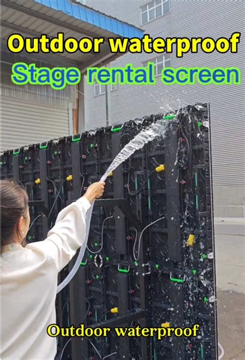 Waterproof testing for outdoor stage rental screens#leddisplay #led #ledwall #ledscreen #ledfactory #ledmanufacturer #stagescreen #outdoordisplay