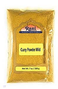 Rani Curry Powder Mild (10-Spice Authentic Indian Blend) 7oz (200g) ~ All Natural | Salt-Free | NO Chili or Peppers | Vegan | No Colors | Gluten Friendly | NON-GMO | Kosher | Indian Origin