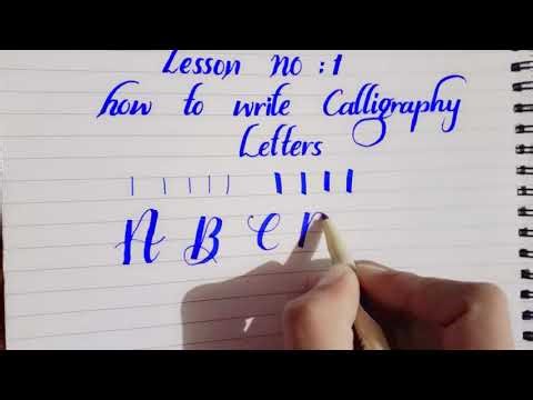 Lesson 1 | How to Write Calligraphy Letters A to M ✍️