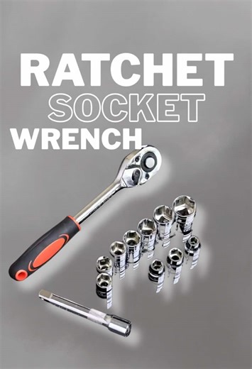 Durable 12-Piece 1/2 Inch Ratchet Wrench Socket Set