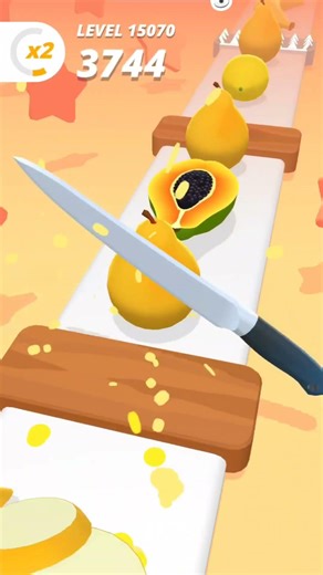 Papaya and other fruits perfect Slices Gameplay #shortsfeed #games